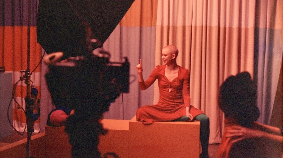 Photograph taken on the set of Georgina Starr’s Quarantaine (2020)
Photo credit: Paul Noble
