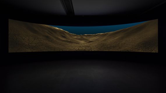 Timelines by Jananne Al-Ani: Install at Towner Eastbourne (photo credit: Rob Harris)
