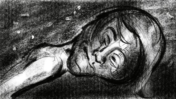 Patrick Hough, The Black River of Herself, Images from storyboard